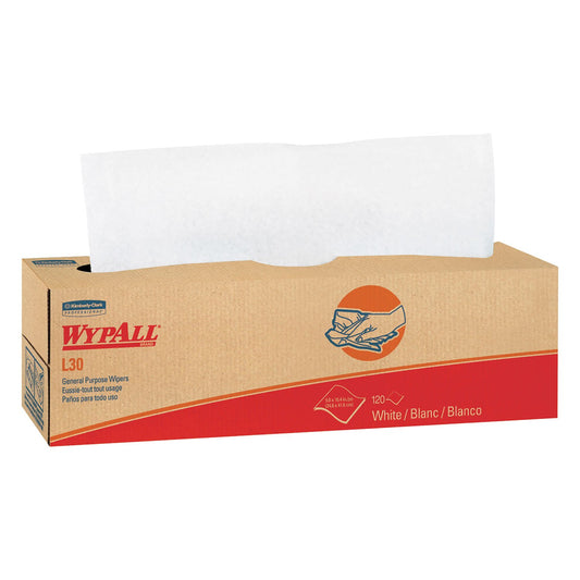 KIM05800 WYPALL L30 Wipers, 9 4/5 x 16 2/5, 100/Box, 8/Carton