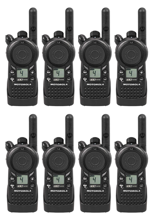 8 Pack of Motorola CLS1410 Two Way Radio Walkie Talkies