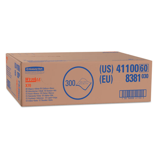 Wypall X70 Wipers Flat Sheet in White
