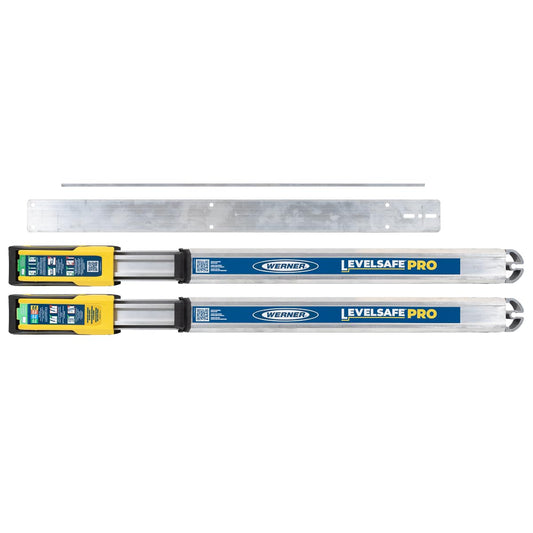 Werner PK100 - LevelSafe? Pro Automatic Leveler - Extension Ladder Leg Leverler for Fiberglass & Aluminum Werner Ladders