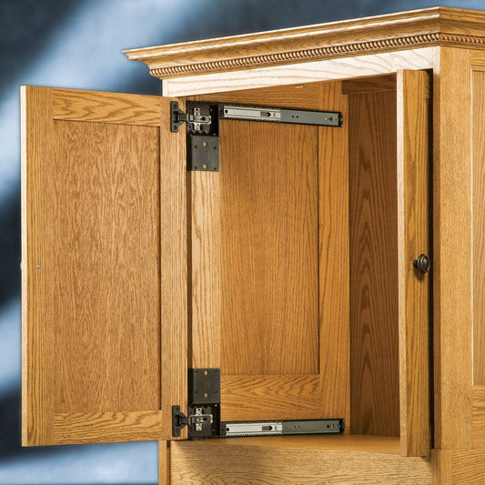 EZ Pocket Door Slide Kit – Smooth Glide Closet Door Hardware - Easy-to-Install Cabinet with Doors Hardware Kit – Track Mount System for Face Frame and Frameless Cabinets
