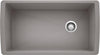 BLANCO 441770 Bowl Diamond Silgranit Super Single Undermount Kitchen Sink, 33.5" L X 18.5" W X 9.5" D, Metallic Gray