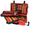 Wiha 32800 Insulated Electrician Tool Set 每 80-Piece VDE Screwdriver, Pliers, Socket & Nut Driver Kit with Rolling Case, 1000V Rated, 10,000V Tested
