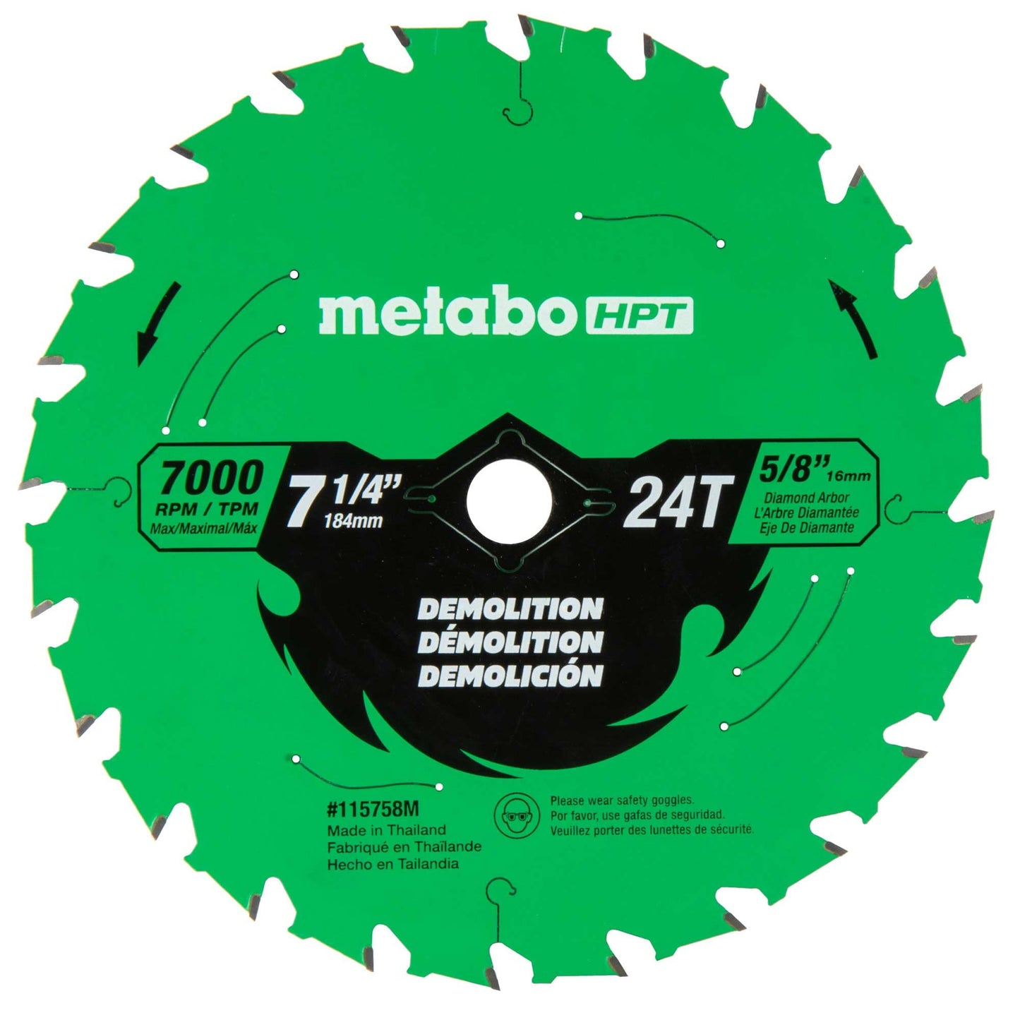 7 1/4" DEMOLITION BLADE- 24 TOOTH