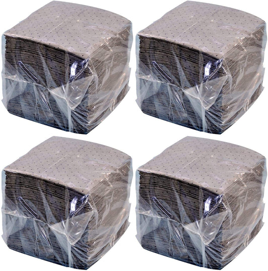 NPS Spilfyter SFG-70 Universal Sorbent Streetfyter Single Weight Dimpled Pad, 18 inches Length x 16 inches Width, Gray (Bag of 200) Pack of 4