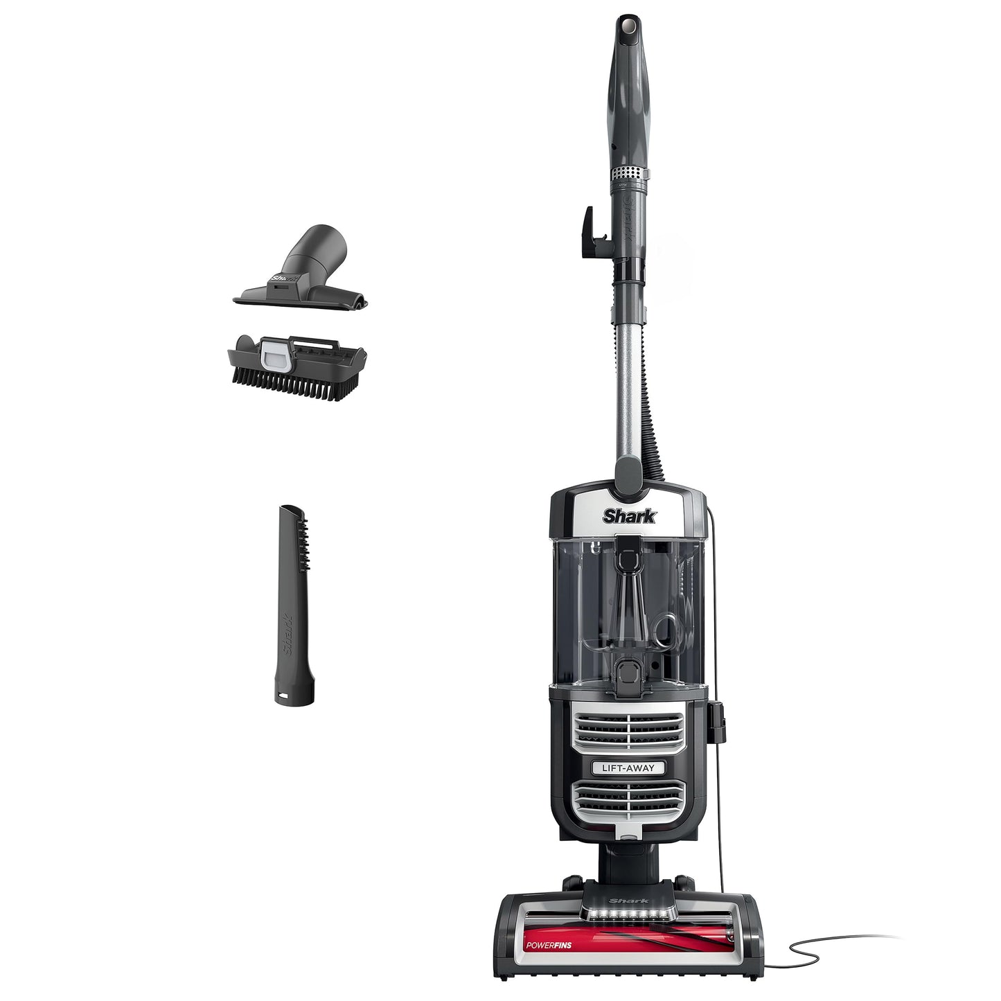 Shark UV730 Navigator Lift-Away Upright Vacuum, PowerFins HairPro Self-Cleaning Brushroll, HEPA Filter with Anti-Allergen Technology, LED Headlights, Swivel Steering, Gray (Renewed)