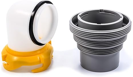 Camco 39625 Revolution 20' Sewer Hose Kit with 360 Degree Swivel Fittings and 4-in1 Elbow Adapter, Ready to Use Kit with Hose and Adapter