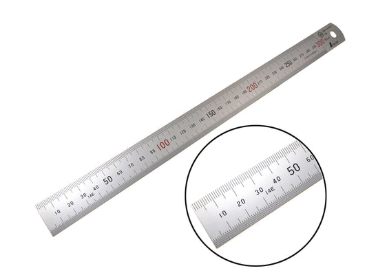 Shinwa H101-C 300 mm Rigid "Zero Glare" Metric Machinist Ruler/Rule Scale .5 mm & mm Markings