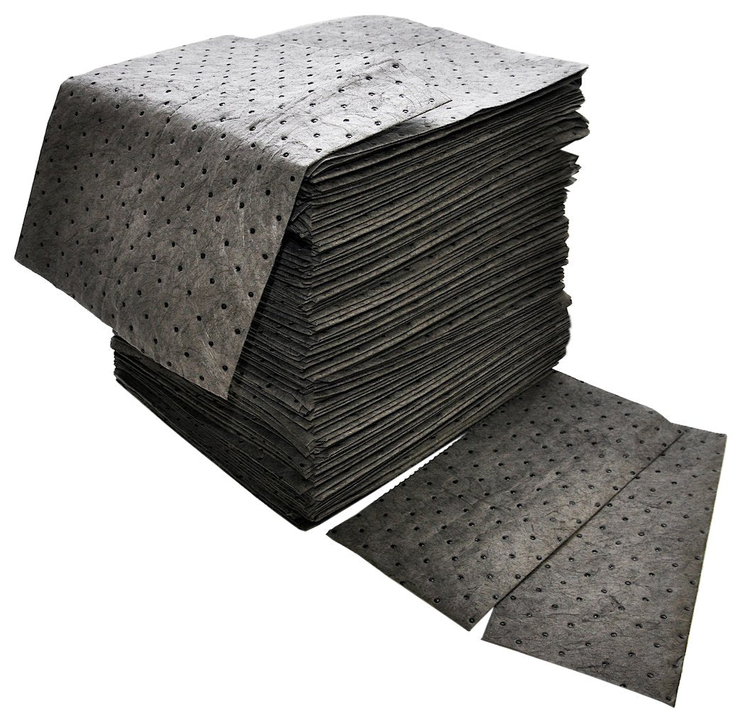 Spilfyter GFF-75 Gray Universal Premium Sorbent Double Weight Absorbent Pad, 18" Length x 16" Width, Case of 100