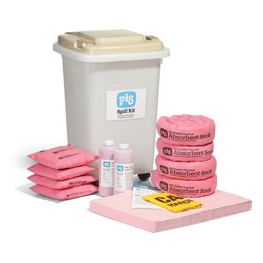 New Pig Hazmat Spill Kit in See-Thru Container, Absorbs Hazardous Materials, 8-Gallon Absorbency, KIT395
