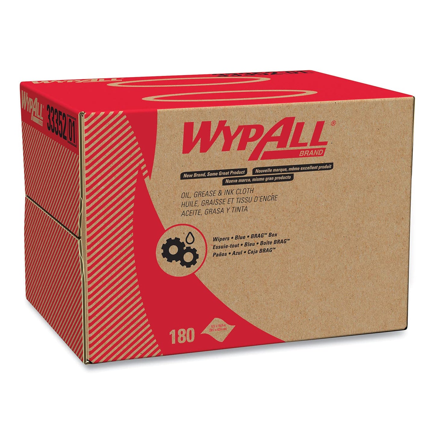KIMTEX Wipers, BRAG Box, 12 1/10 x 16 4/5, Blue, 180/Box