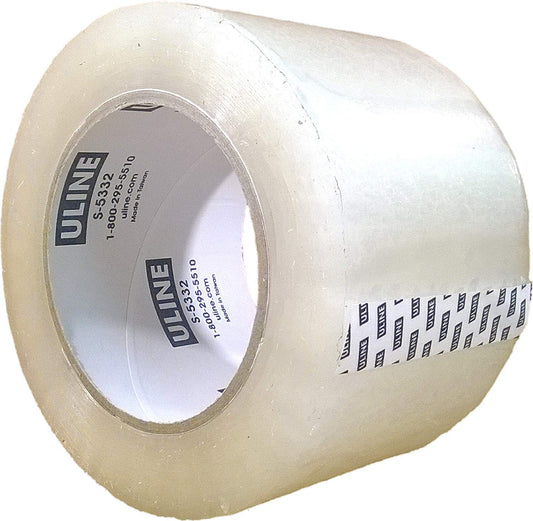 Packing Tape, 3 Inch X 110 Yard 2.6 Mil Crystal Clear Industrial Plus Tape by Uline
