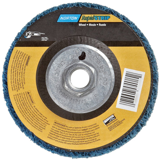 Norton Stripping Grinder Wheel, Paint Stripper for Metal, Rapid Strip, 4 1/2 Extra Coarse Inch Wheel adaptable with Right Angle Grinder, Pack of 5 Discs