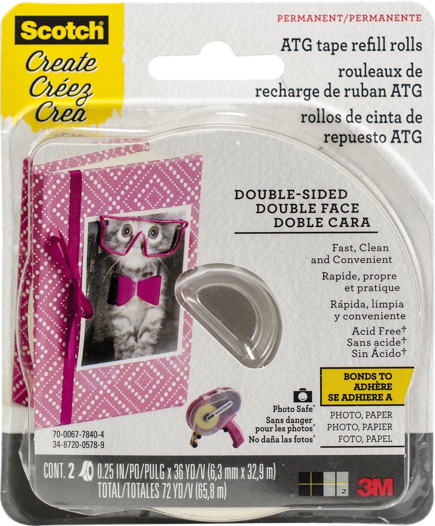 Scotch Advanced Tape Glider Refill, 1/4 inch x 36 Yards