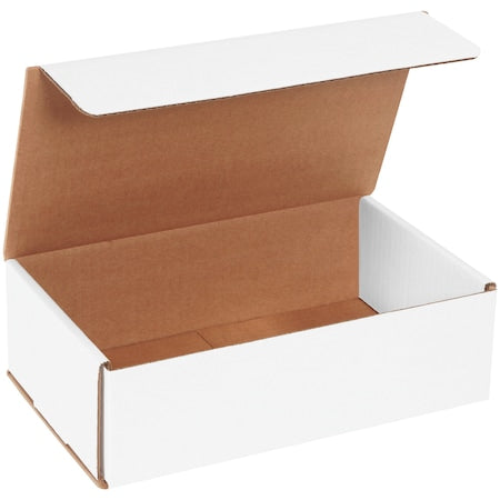 White Corrugated Cardboard Mailer Box, 10" L x 6" W x 3" H, Pack of 50, Crush-Proof, for Shipping and Mailing UPS, USPS and FedEx