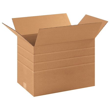 Corrugated Cardboard Multi-Depth Shipping and Mailing Boxes, 17 1/4" L x 11 1/2" W x 12" H, Brown/Kraft, Easy-to-Assemble, Great for Small Businesses (Pack of 25)