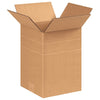 Corrugated Cardboard Multi-Depth Shipping and Mailing Boxes, 8 1/2" L x 8 1/2" W x 12" H, Brown/Kraft, Easy-to-Assemble, Great for Small Businesses (Pack of 25)