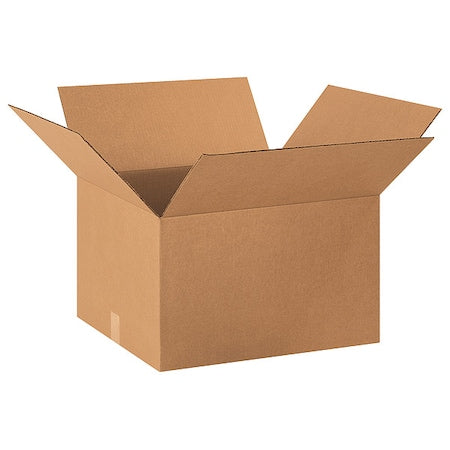 201812 Single-Wall Corrugated Box, 20" Length x 18" Width x 12" Height, Kraft, Includes 10 Fragile Labels (Bundle of 10)