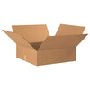 20206 Flat Corrugated Cardboard Box 20" L x 20" W x 6" H, Kraft, for Shipping, Packing and Moving (Pack of 15)