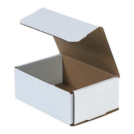 White Corrugated Cardboard Mailer Box, 6 1/2" L x 4 1/2" W x 2 1/2" H, Pack of 50, Crush-Proof, for Shipping and Mailing UPS, USPS and FedEx