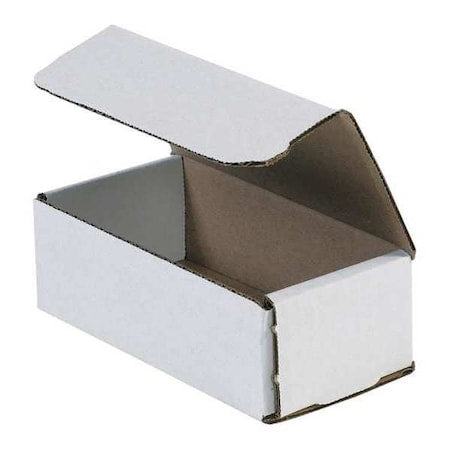 White Corrugated Cardboard Mailing Boxes, 6" x 3 5/8" x 2", Pack of 50, Crush-Proof, for Shipping, Mailing and Storing