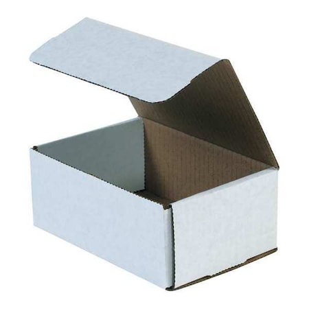 White Corrugated Small Business Mailers, 7 1/8" L x 5"" W x 3" H, for Shipping and Packaging, Bundle of 50