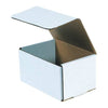 Corrugated Mailing Mailer Boxes Small 7" x 5" x 4" (50 Pack) Cardboard Shipping Box for Packaging Moving Packing Storage - White, 50 Pack
