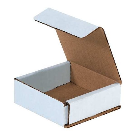 White Corrugated Cardboard Mailer Box, 3" L x 3" W x 1" H, Pack of 50, Crush-Proof, for Shipping and Mailing UPS, USPS and FedEx