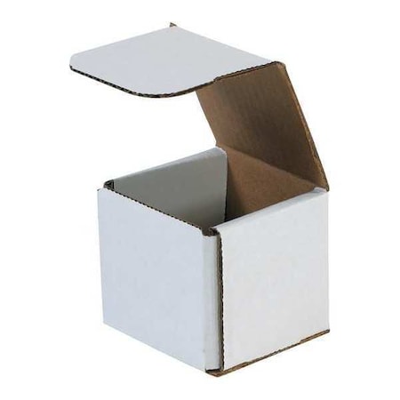 White Corrugated Cardboard Mailing Boxes, 7" x 7" x 7", Pack of 50, Crush-Proof, For Shipping, Mailing and Storing