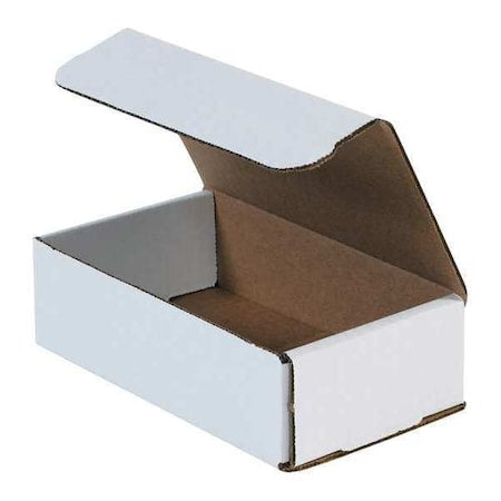 White Corrugated Cardboard Mailer Box, 7" L x 4" W x 1" H, Pack of 50, Crush-Proof, for Shipping and Mailing UPS, USPS and FedEx