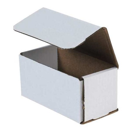 White Corrugated Cardboard Mailer Box, 6" L x 3" W x 3" H, Pack of 50, Crush-Proof, for Shipping and Mailing UPS, USPS and FedEx