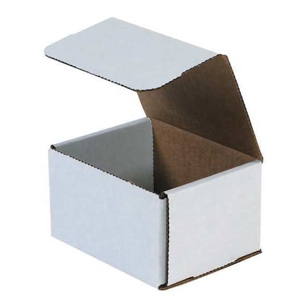 White Corrugated Cardboard Mailer Box, 5" L x 4" W x 3" H, Pack of 50, Crush-Proof, for Shipping and Mailing UPS, USPS and FedEx