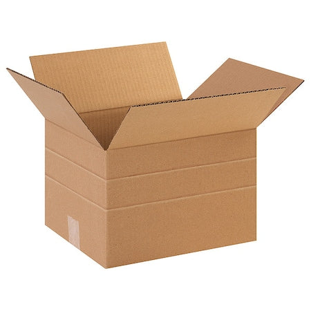 Shipping Boxes Multi-Depth 12"L x 10"W x 8"H, 25-Pack | Corrugated Cardboard Box for Packing, Moving and Storage