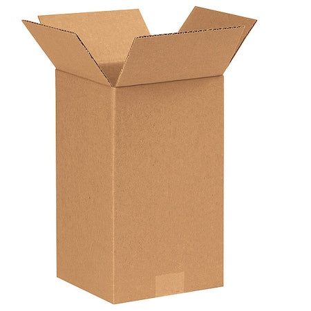 7712100PK Tall Corrugated Boxes, 7" L x 7" W x 12" H, Kraft (Pack of 100)