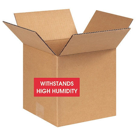 Weather-Resistant W5C Corrugated Cardboard Boxes, 8" x 8" x 8", Kraft Brown, for Maximum Protection in Wet Conditions, Military Approved, for Packing, Shipping, Moving, and Storage, Pack of 25