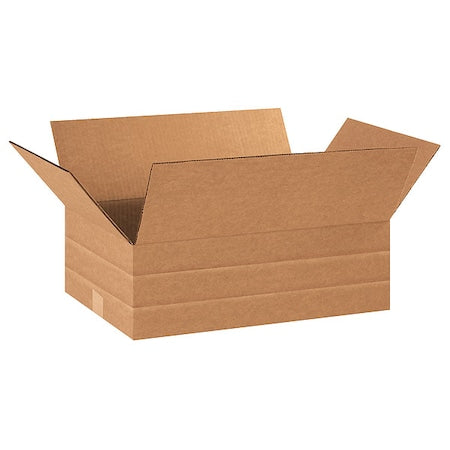 Shipping Boxes Multi-Depth 18"L x 12"W x 6"H, 25-Pack | Corrugated Cardboard Box for Packing, Moving and Storage