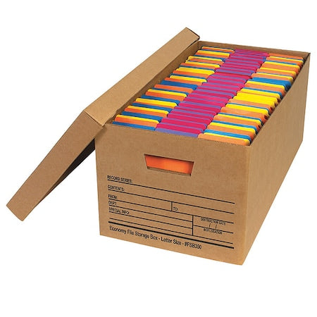 FSB350 Economy File Storage Boxes, 24" x 12" x 10", Kraft (Pack of 12)