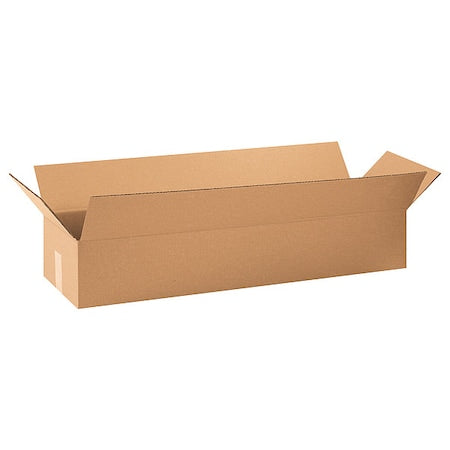 Corrugated Cardboard Long Storage Boxes, 36" L x 10" W x 6" H, Brown/Kraft, Pack of 25, Foldable, Ships and Stores Flat