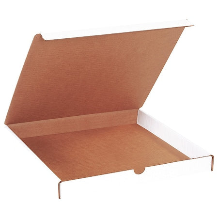 White Corrugated Cardboard Literature Mailer Box, 12" L x 12" W x 1 1/4" H, Pack of 50, Crush-Proof, for Shipping and Mailing UPS, USPS and FedEx