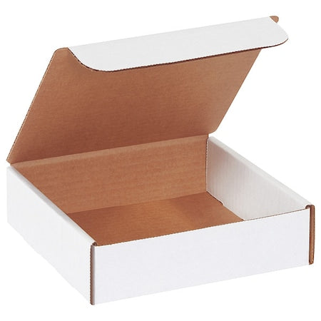 White Corrugated Cardboard Literature Mailer Box, 7" L x 7" W x 2" H, Pack of 50, Crush-Proof, for Shipping and Mailing UPS, USPS and FedEx