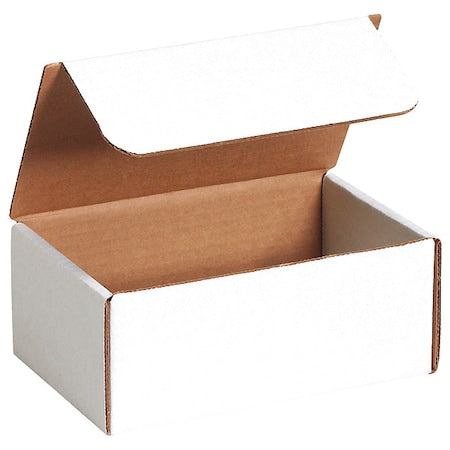 White Corrugated Cardboard Literature Mailer Box, 7 1/8" L x 4 1/2" W x 3" H, Pack of 50, Crush-Proof, for Shipping and Mailing UPS, USPS and FedEx