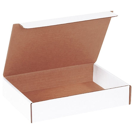 White Corrugated Cardboard Literature Mailer Box, 9" L x 6 1/2" W x 1 3/4" H, Pack of 50, Crush-Proof, for Shipping and Mailing UPS, USPS and FedEx