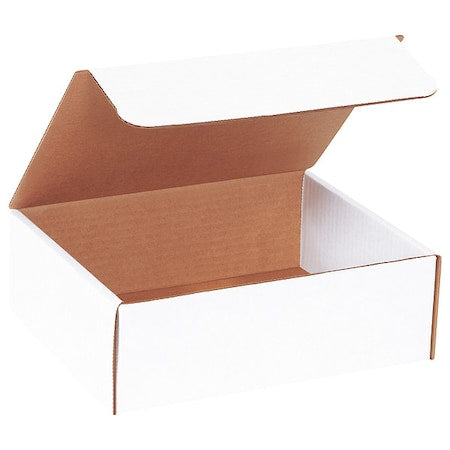 White Literature Corrugated Cardboard Mailing Boxes, 9" x 7 1/2" x 3", Pack of 50, Crush-Proof, For Shipping, Mailing and Storing