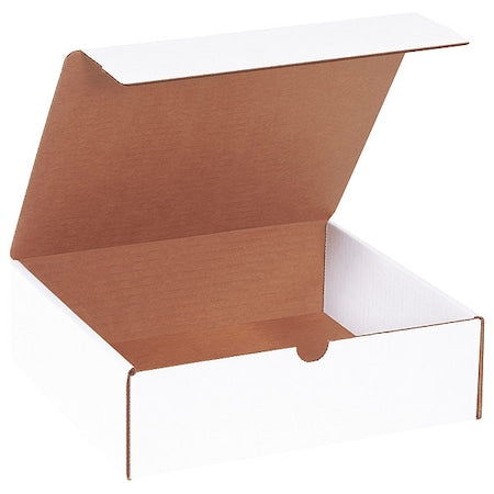 White Corrugated Cardboard Literature Mailer Box, 10" L x 9" W x 3" H, Pack of 50, Crush-Proof, for Shipping and Mailing UPS, USPS and FedEx