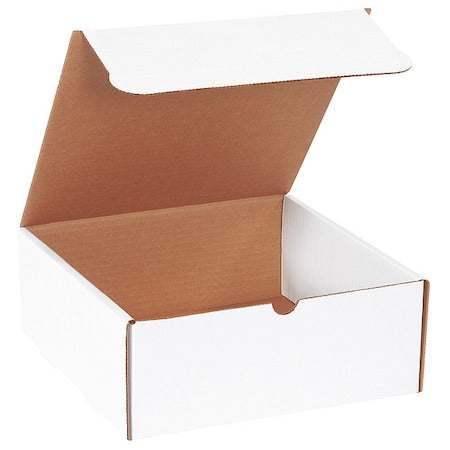 White Literature Mailing Boxes, 10 x 10 x 4 Inches, Pack of 50, Crush-Proof, for Shipping, Mailing and Storing