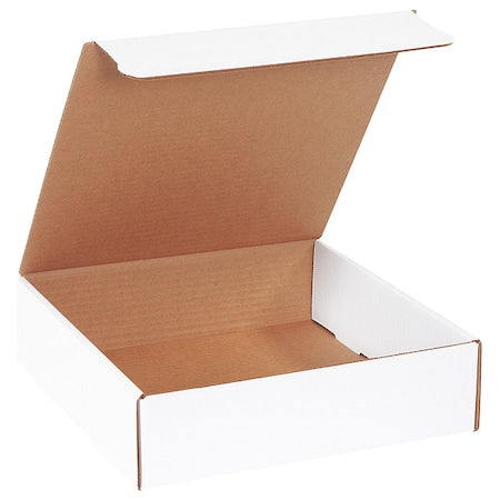 White Literature Mailing Boxes, 11 1/2" x 11 1/2" x 3 3/4", Pack of 50, Crush-Proof, For Shipping, Mailing and Storing