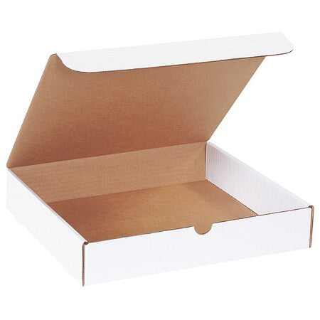 White Literature Mailing Boxes, 11-3/4 x 10-3/4 x 2-1/4 Inches, Pack of 50, Crush-Proof, For Shipping, Mailing and Storing, Oyster White