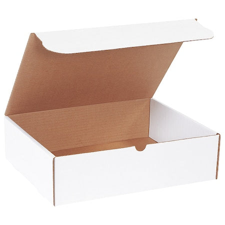 White Literature Mailing Boxes, 14 1/4 x 11 1/4 x 4 Inches, Pack of 50, Crush-Proof, For Shipping, Mailing and Storing