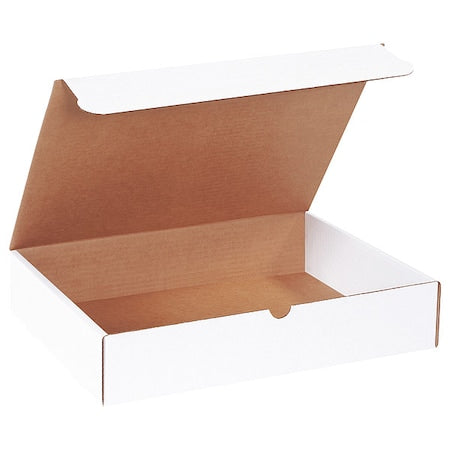 White Corrugated Cardboard Literature Mailer Box, 15 1/8" L x 11 1/8" W x 3" H, Pack of 50, Crush-Proof, for Shipping and Mailing UPS, USPS and FedEx