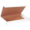 White Literature Mailing Boxes, 19" x 12" x 2 1/2", Pack of 50, Crush-Proof, For Shipping, Mailing and Storing